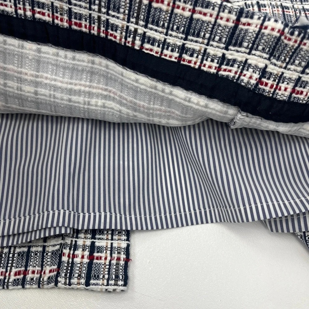 J.Crew NWT‎ Tweed Pencil Skirt Sz 10 Red White Blue Plaid Preppy